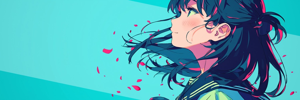 女の子 女子高生 デザインヘッダー