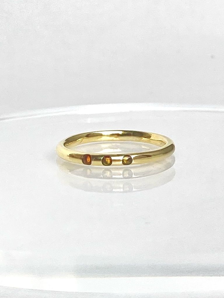 真鍮製イミテーションストーンリング