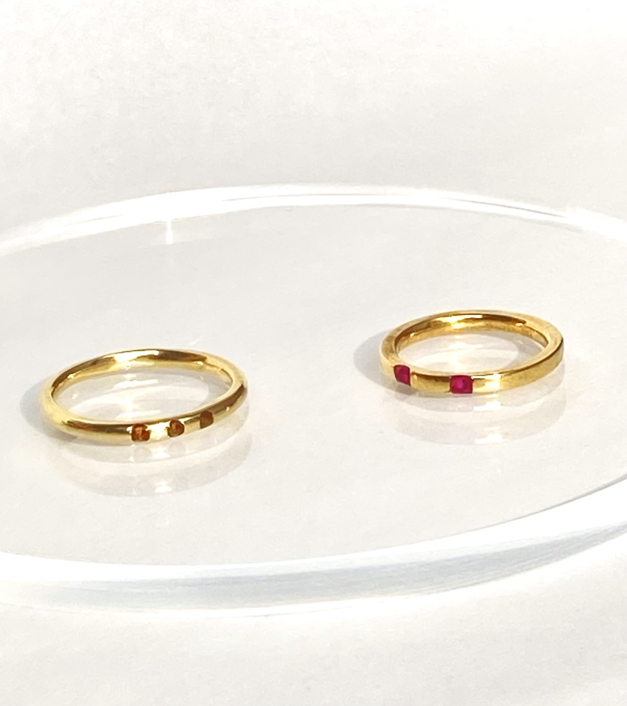 真鍮製イミテーションストーンリング