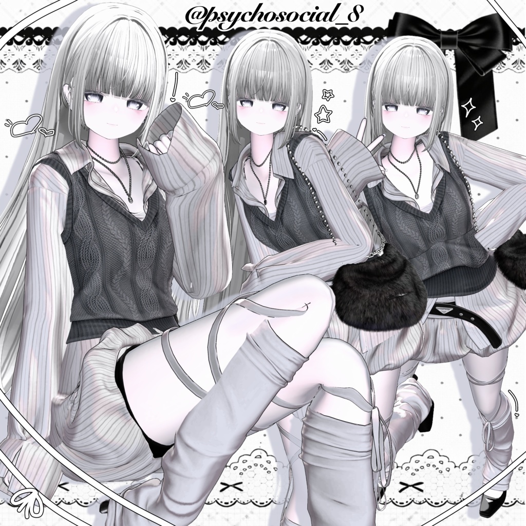 Onyx pose Set1 30種類 🐈⬛ #Onyxx_