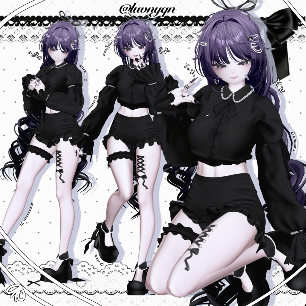 Onyx pose Set1 30種類 🐈⬛ #Onyxx_