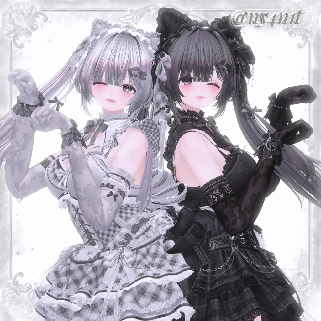 【Freeあり】Onyx duo pose Set2 30種類🐈⬛#Onyxx_