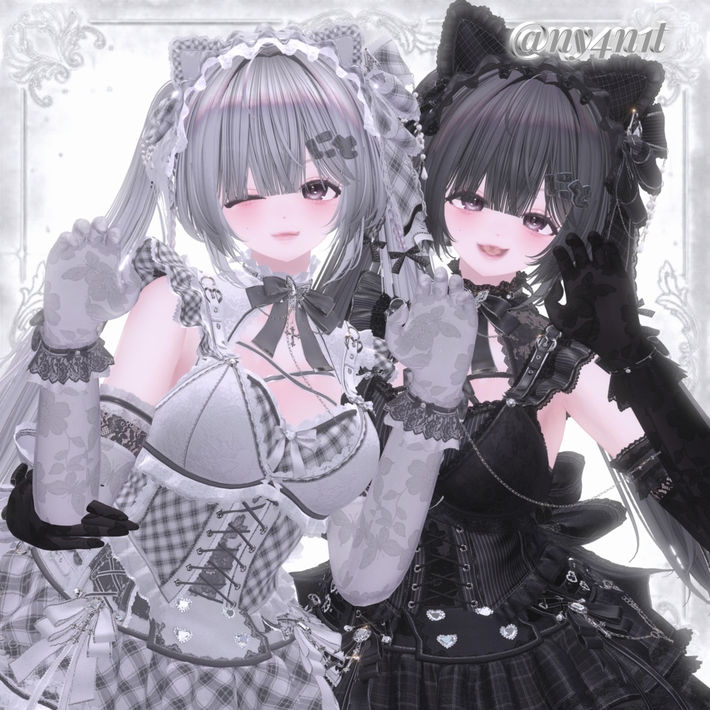 【Freeあり】Onyx duo pose Set2 30種類🐈⬛#Onyxx_