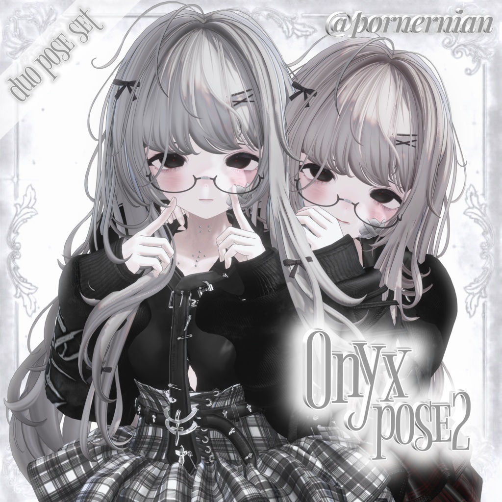 【Freeあり】Onyx duo pose Set2 30種類🐈⬛#Onyxx_