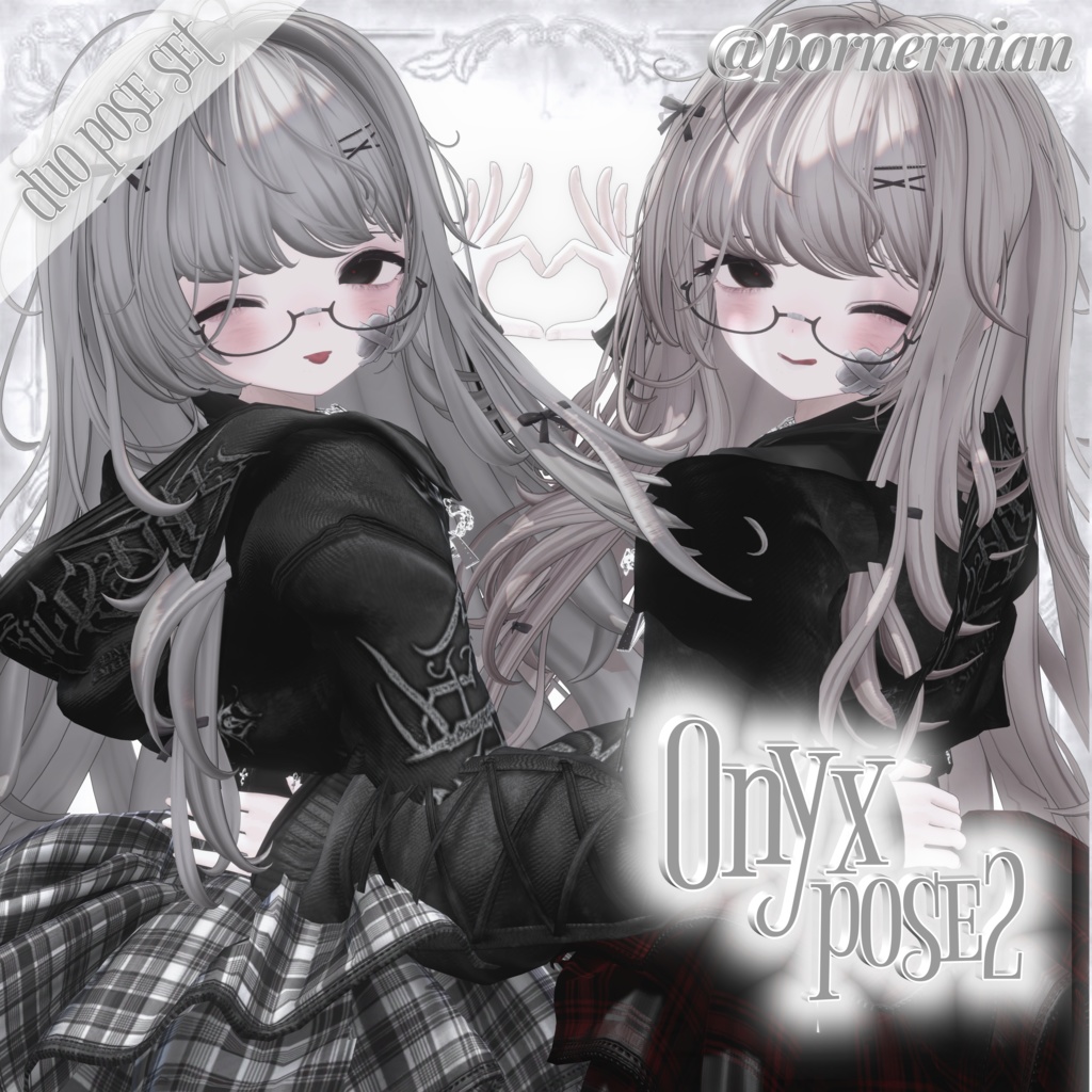 【Freeあり】Onyx duo pose Set2 30種類🐈⬛#Onyxx_