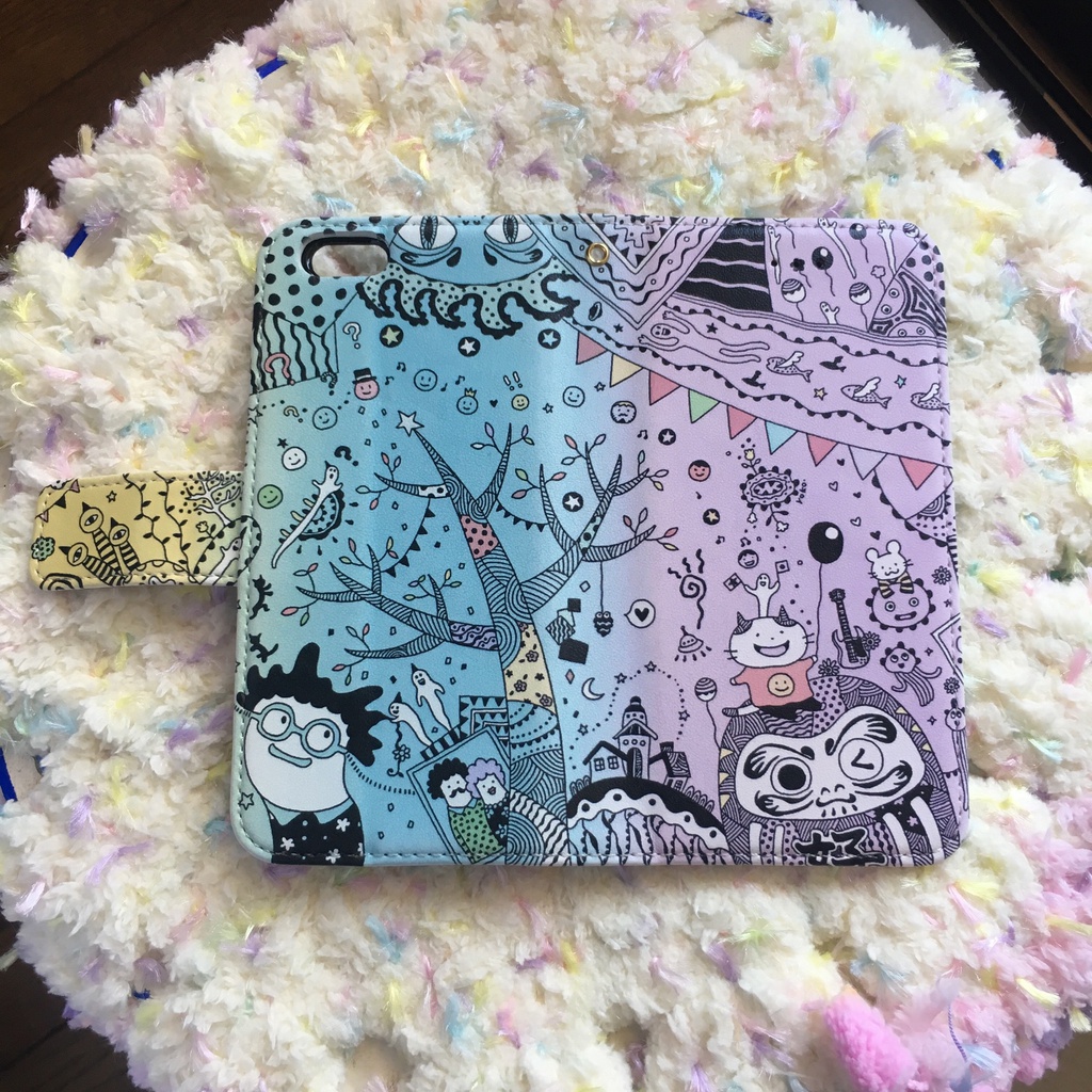 スキ!グラデーション 手帳型iPhoneケース