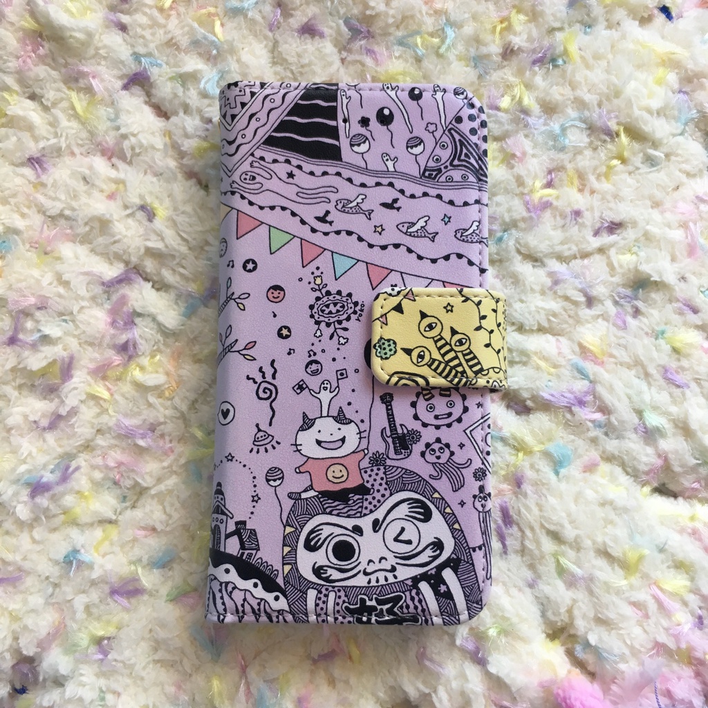 スキ!グラデーション 手帳型iPhoneケース