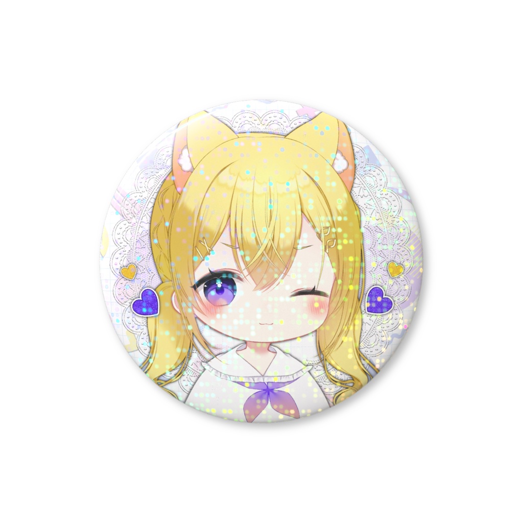 ウインクホログラム缶バッジ-木天蓼かなめ-