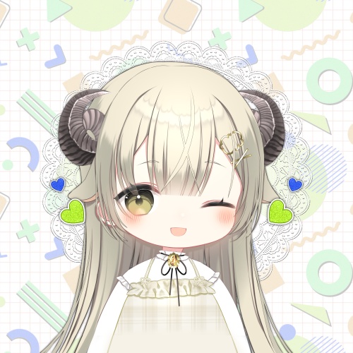 ウインクホログラム缶バッジ-わたのめりぃ-