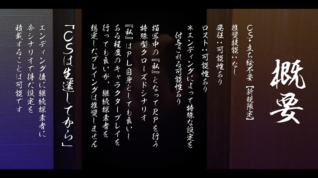 【CoCシナリオ】隙間女(6版/7版)SPLL:E108289