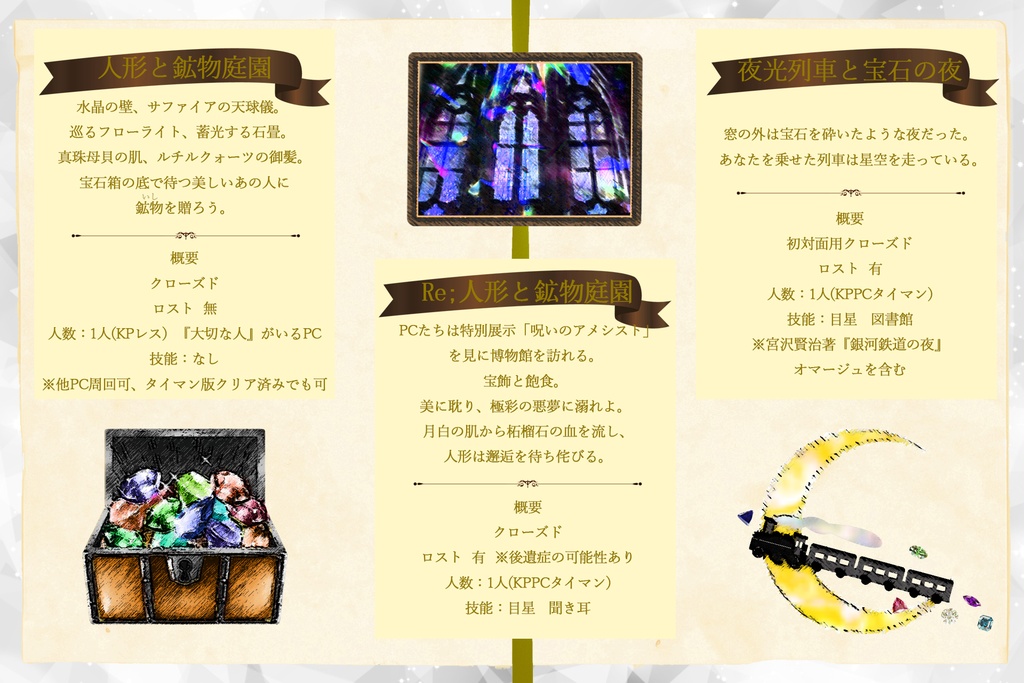 【中文有/CoCテーマシナリオ集:宝石】Jewelry Box(6版/7版)SPLL:E191250