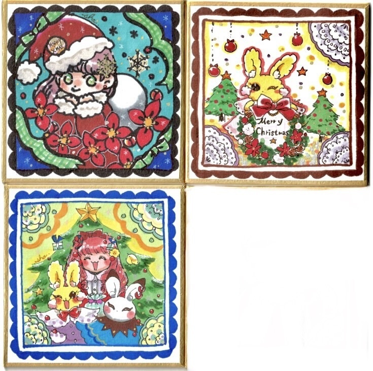 【Marco woo様専用】クリスマス豆色紙３枚