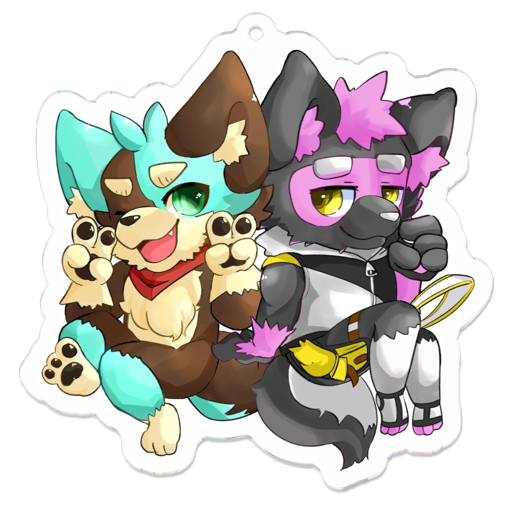 ミント&ゆっちのアクリルキーホルダー