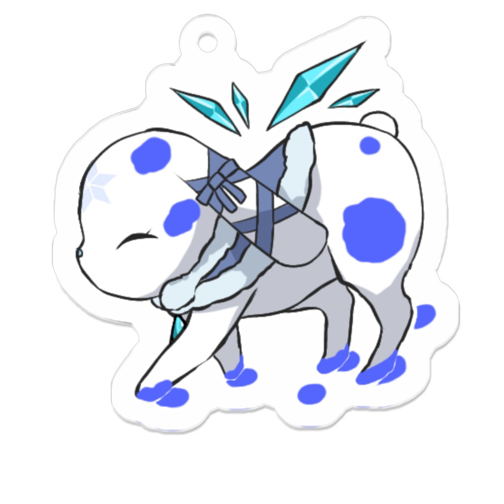 六花うさぎアクリルキーホルダーver.4