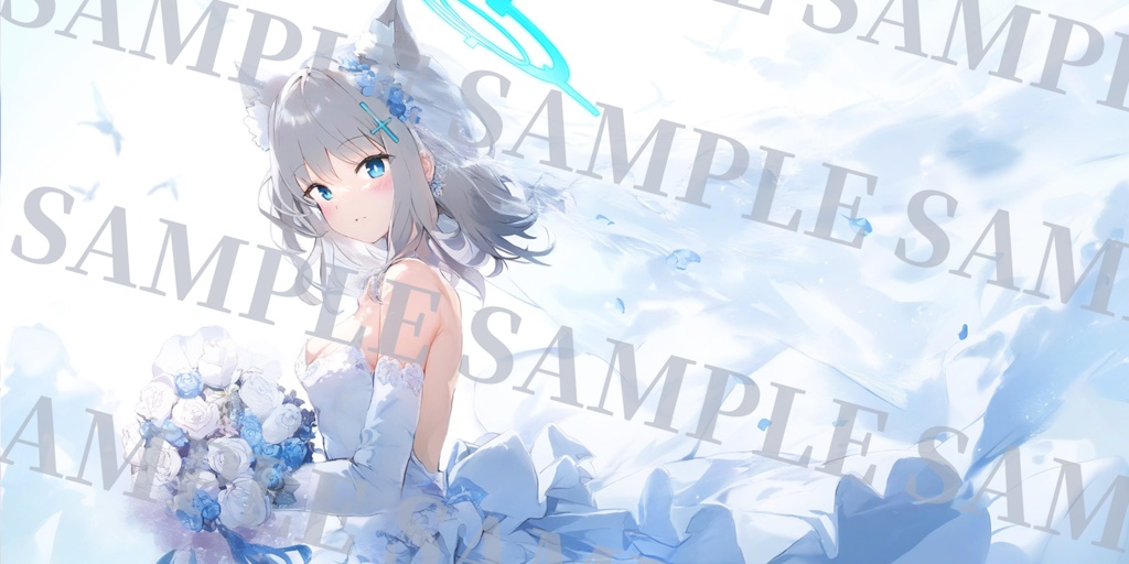 鴉 4rt works 早瀬ユウカ　プレイマット(マウスパッド) ウエディング』 早瀬ユウカ プレイマット(マウスパッド)『ウエディング』 - 鴉