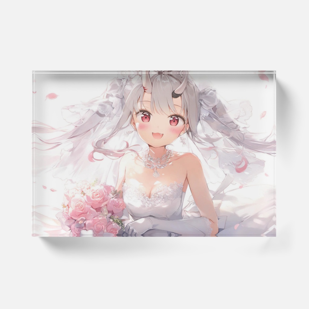 ウエディングあやめ アクリルブロック