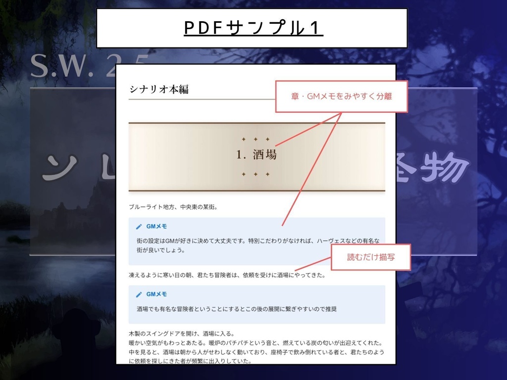 【SW2.5】ソレイロアの怪物 【シナリオ】