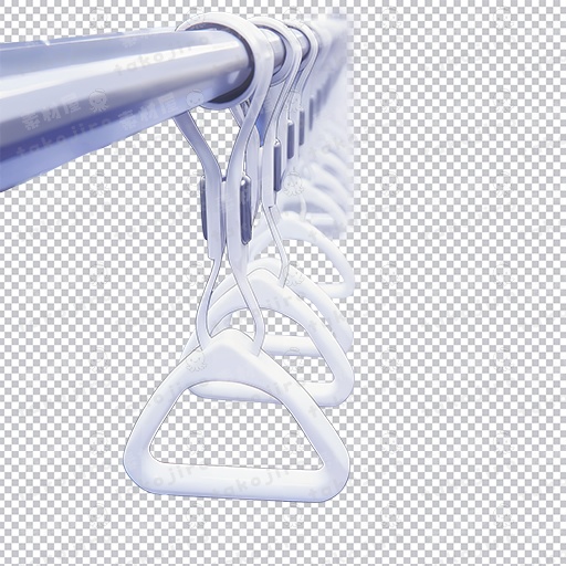 【漫画・配信・ゲーム素材向け】電車吊り革 透過パステル・ブルー素材パック(7枚・4K・商用可)