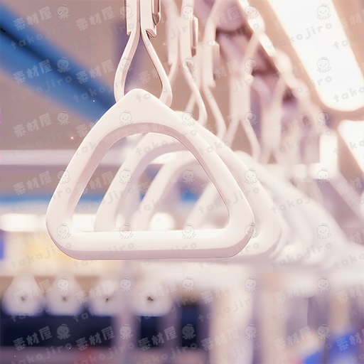 【漫画・配信・ゲーム素材向け】電車吊り革 パステル・オレンジ背景パック（10枚・4K・商用可）