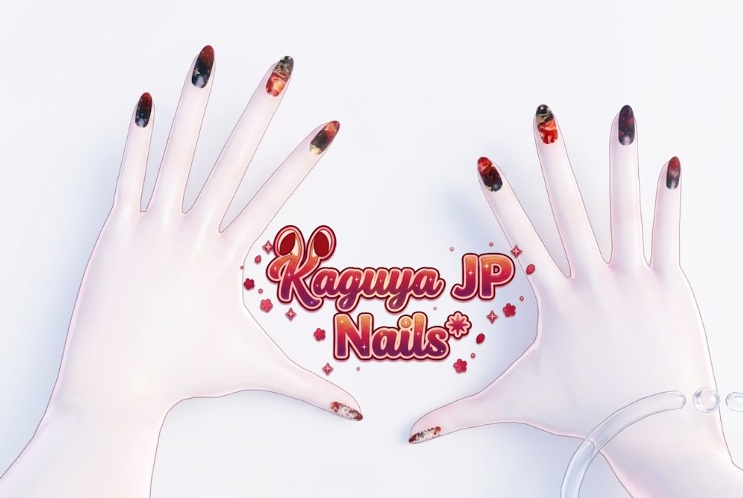 Crimson Eclipse Nails for Kaguya