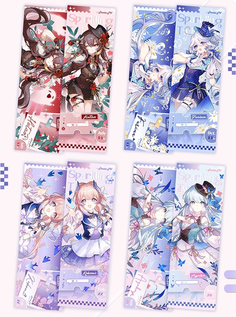 Genshin Impact 原神 胡桃 フータオ フリーナ 神里綾華 珊瑚宮心海 アクリルスタンド 缶バッジ ブックマーク