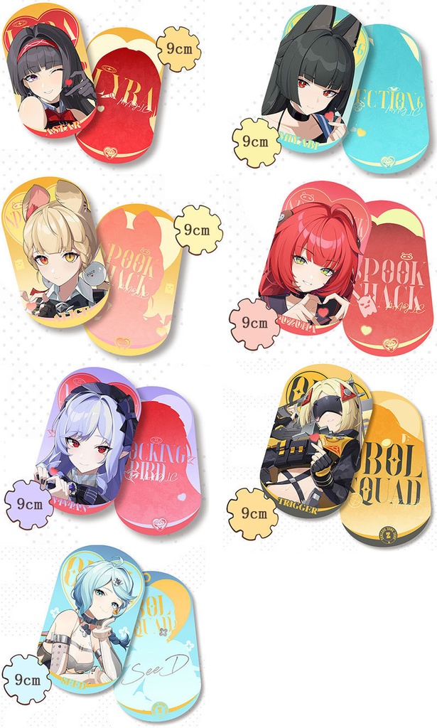 ゼンレスゾーンゼロ トリガー シード 星見雅 アストラ・ヤオ ビビアン 浮波柚葉 アリス・タイムフィールド アクリルキーホルダー