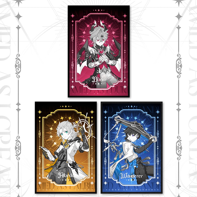 genshinimpact Genshin Impact 原神 アルベド スカラマシュ ドゥリン 缶バッジ 色紙 ポストカード アクリルキーホルダー ブックマーク チェキ ポラロイド