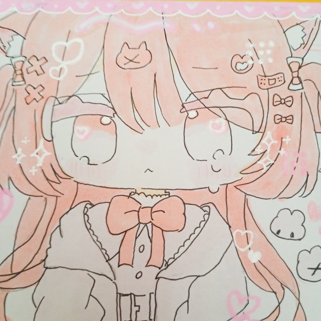 猫耳×ピンク　女の子