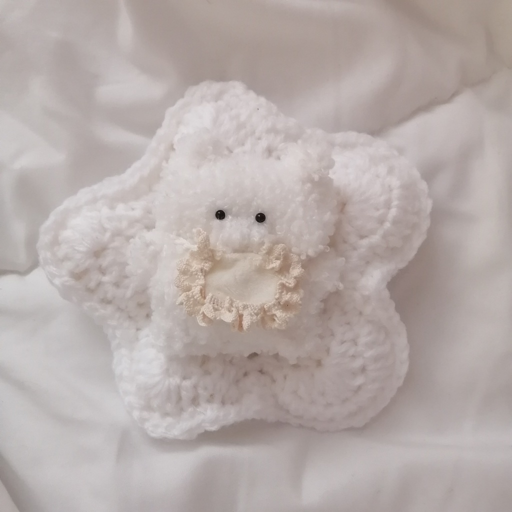 ふかふかしろくまとお星さまのコースターセット