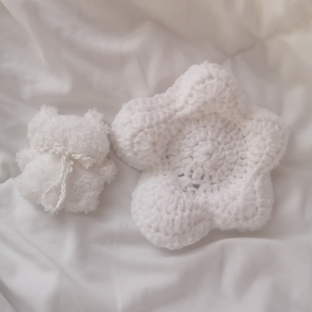 ふかふかしろくまとお星さまのコースターセット