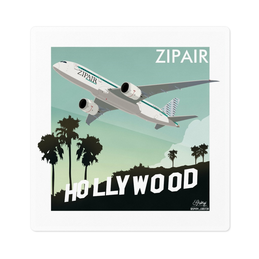 ZIPAIR Fly to LA ステッカー
