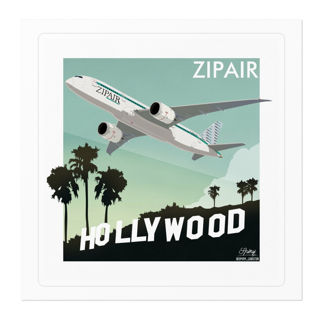 ZIPAIR Fly to LA ステッカー