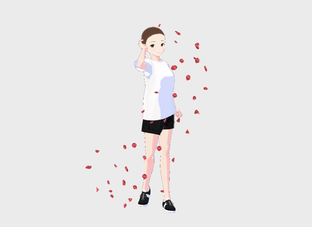 vroid tumbling rose petals [free]