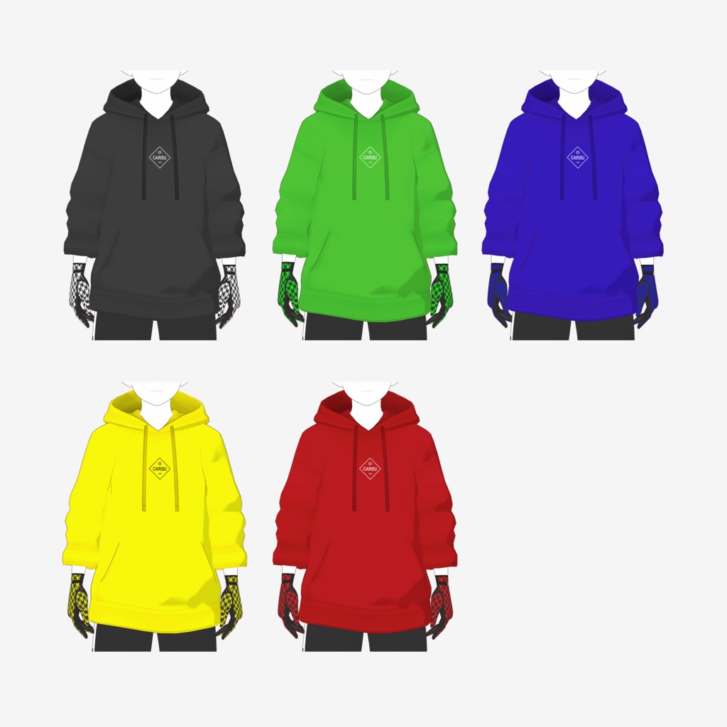 千鳥格子手袋コーデ