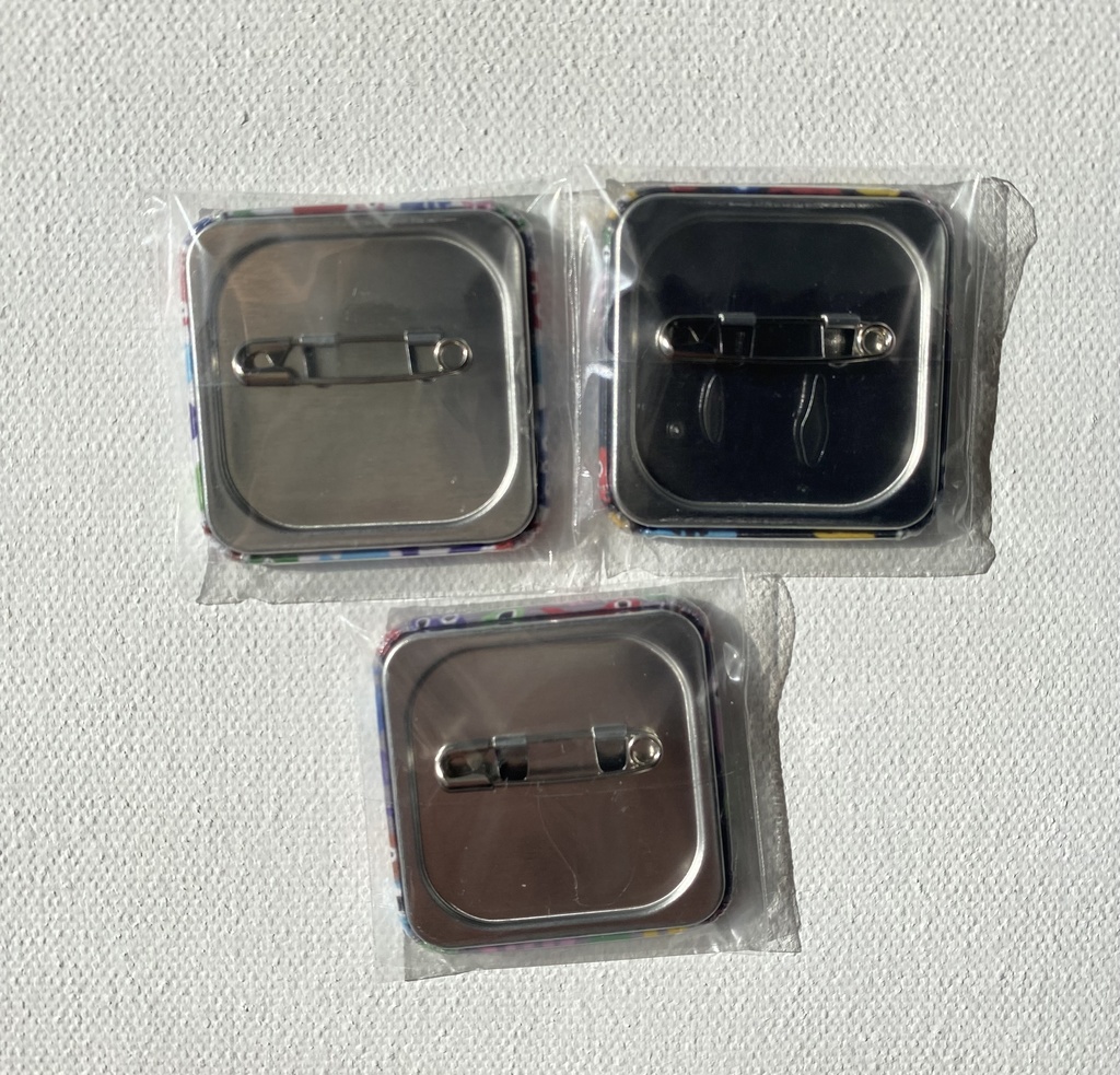 【缶バッチ】カラフルアメーバ