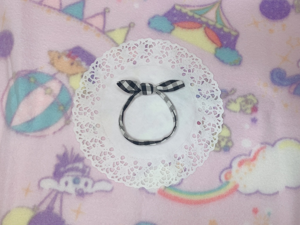 チェックリボン