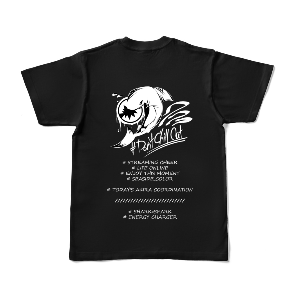砂塚あきら モチーフTシャツ 黒