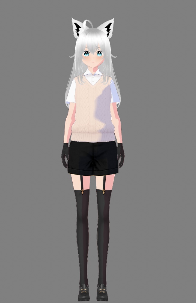 [3D avatar] Vroid model - kitsune - Haruki Shiokko - 2/2