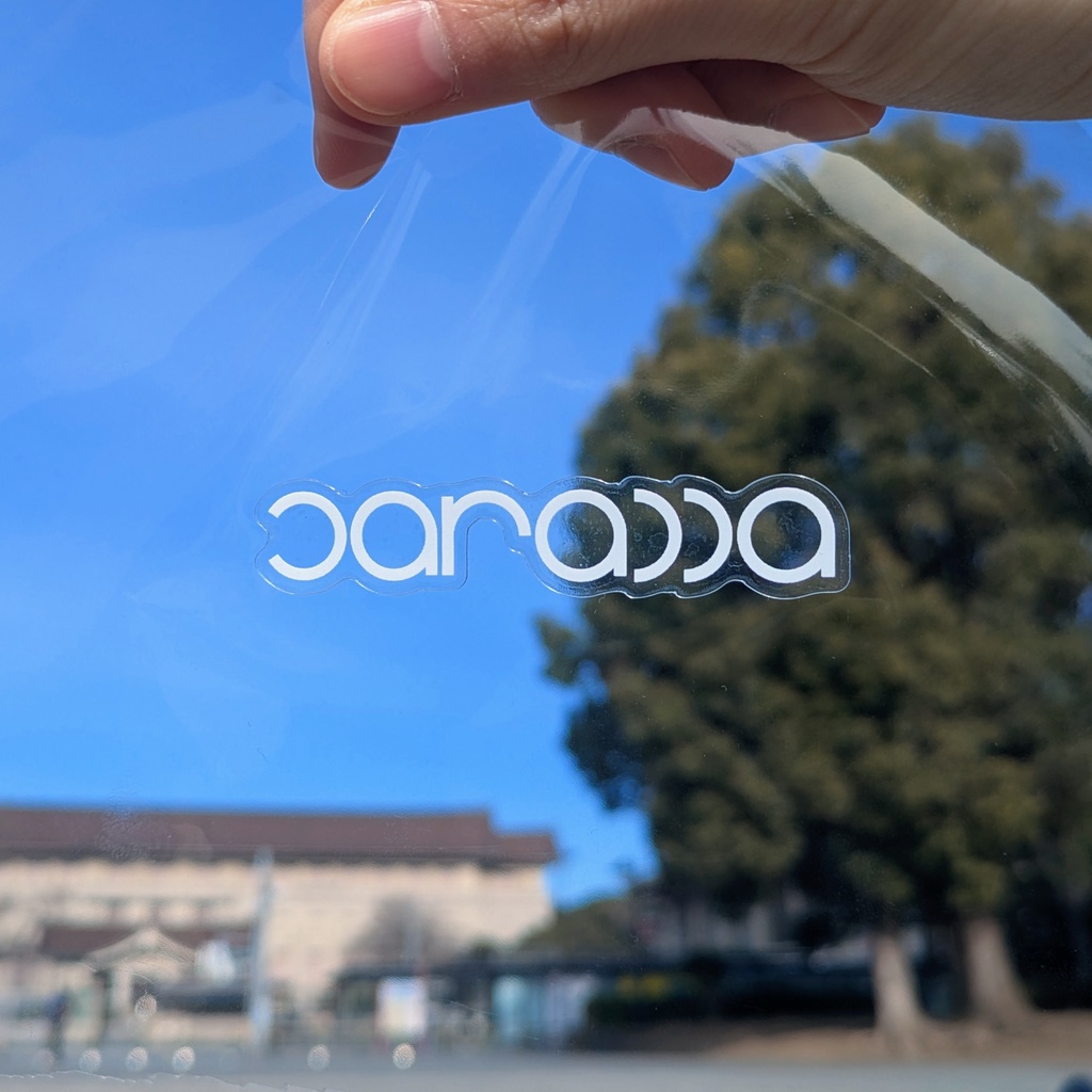 透明ロゴステッカー（英語）