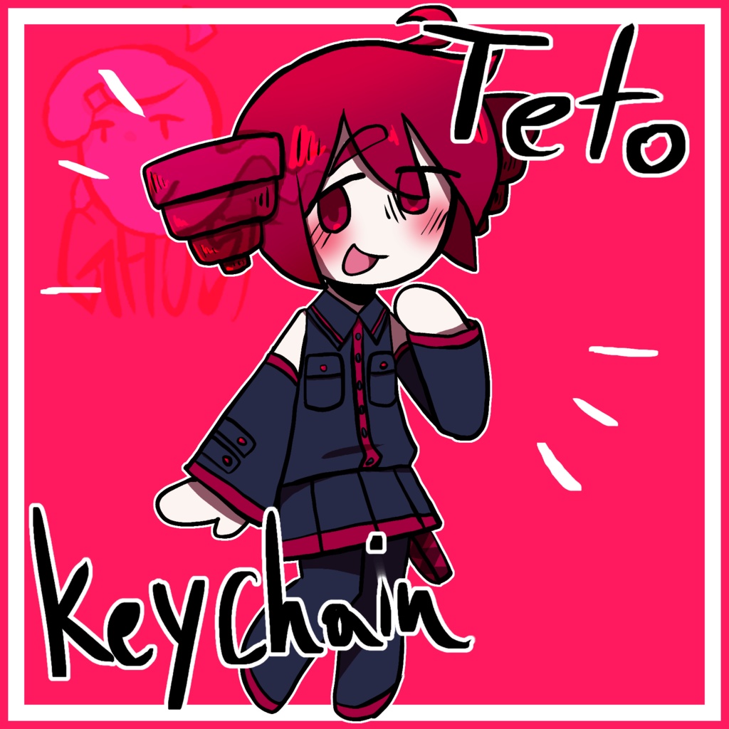 Chibi Kasane Teto Keychain