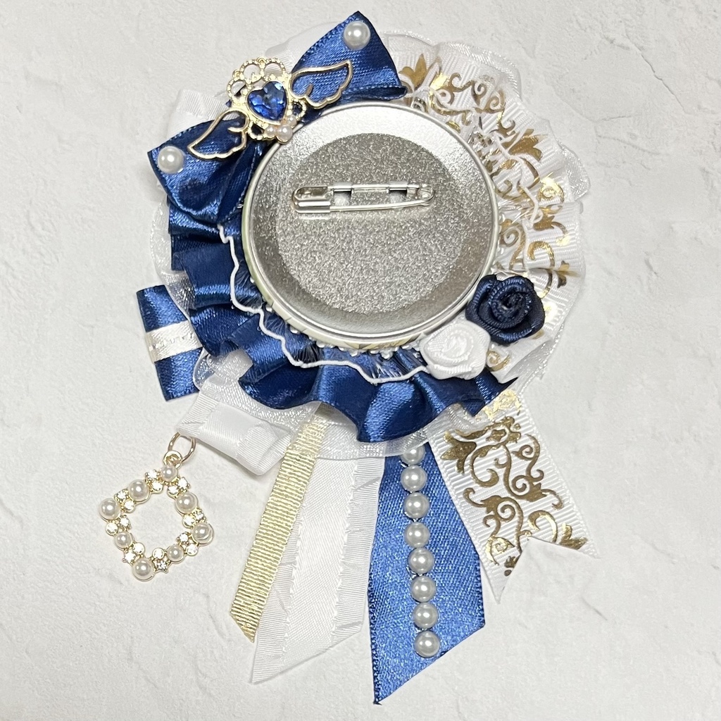 痛ロゼット 57mm 紺×白