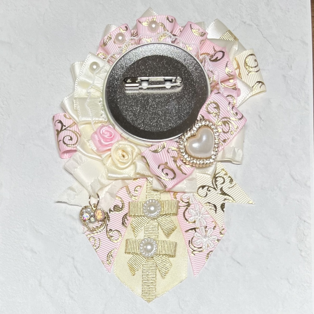 痛ロゼット 57mm ピンク×白