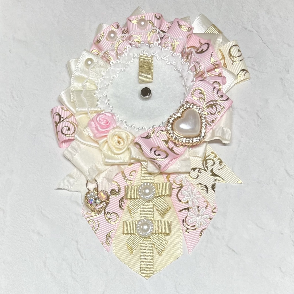 痛ロゼット 57mm ピンク×白