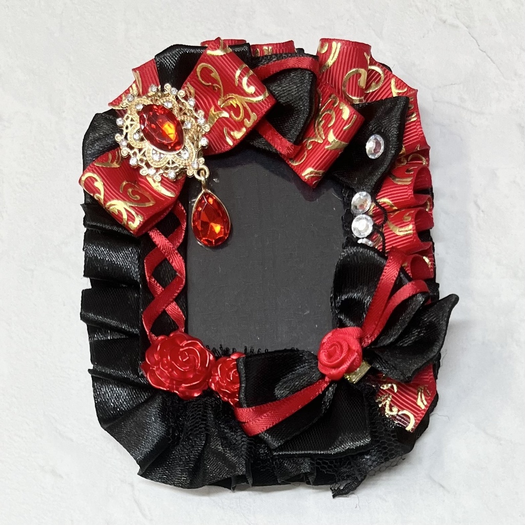 トレカケースデコ B8 赤×黒②