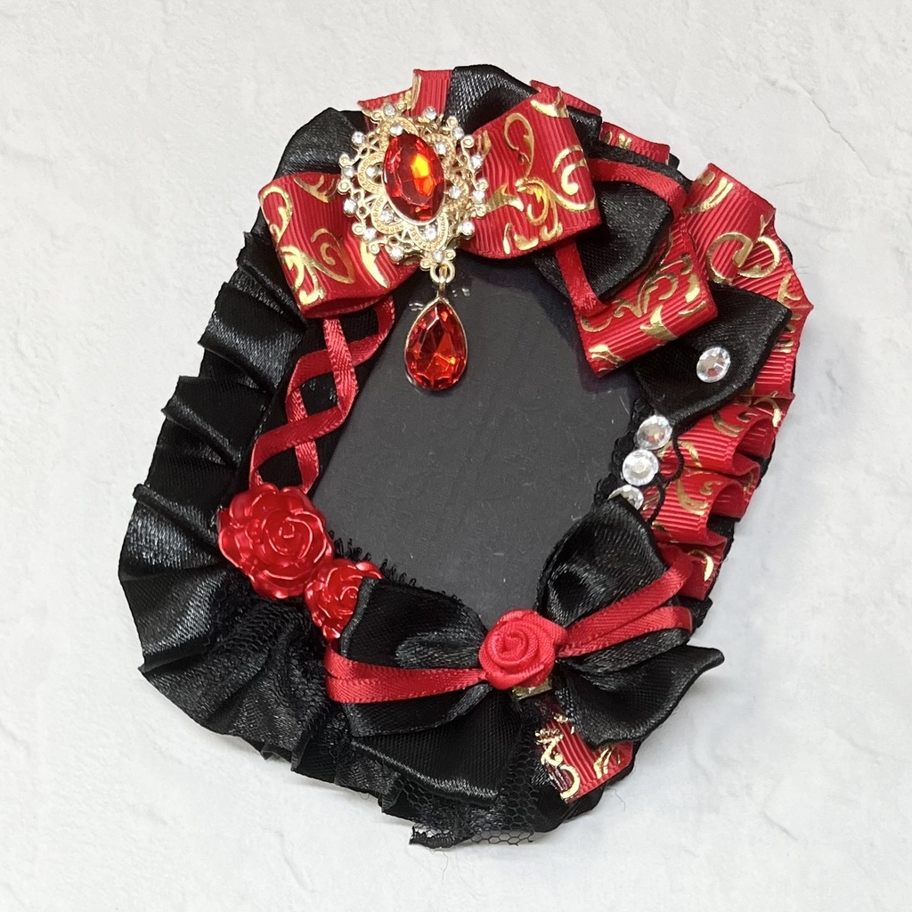 トレカケースデコ B8 赤×黒②