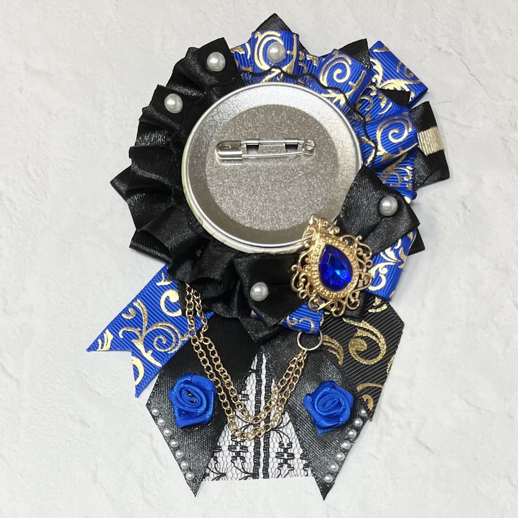 トレカケースデコB8 & 痛ロゼット57mm 青×黒