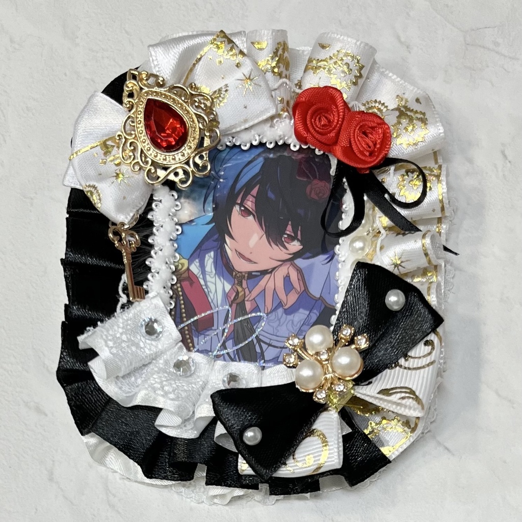 トレカケースデコ B8 黒×白×赤