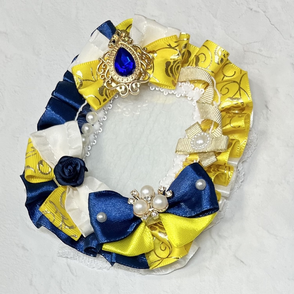 トレカケースデコ B8 黄色×紺色×白