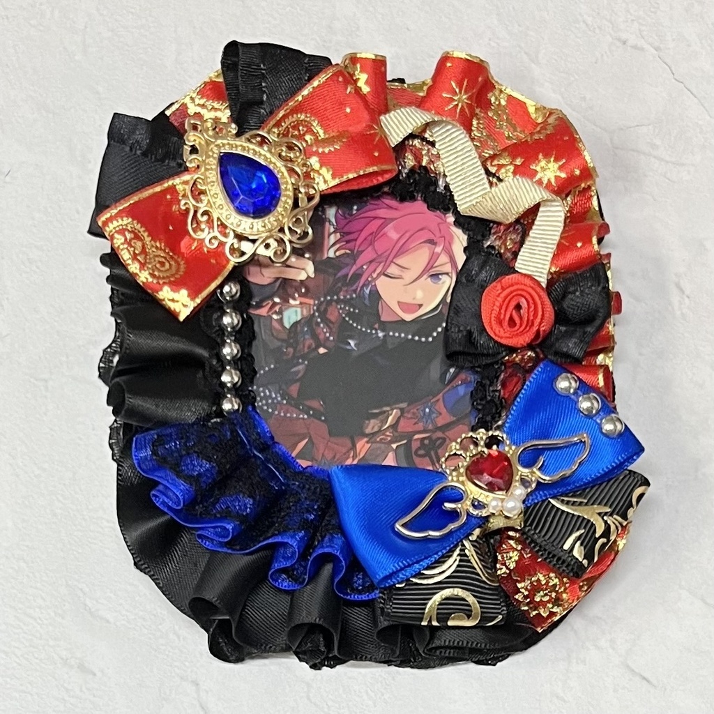 トレカケースデコ B8 赤×黒×青