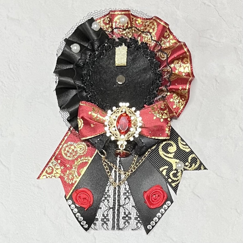 痛ロゼット 57mm ワインレッド×黒